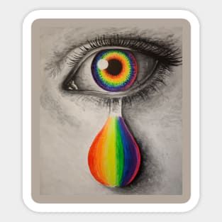 Rainbow tears Sticker